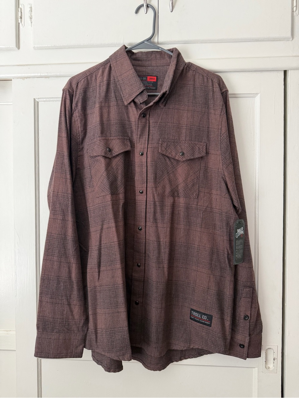 Troll Co Pearl Snap Flannel Shirt